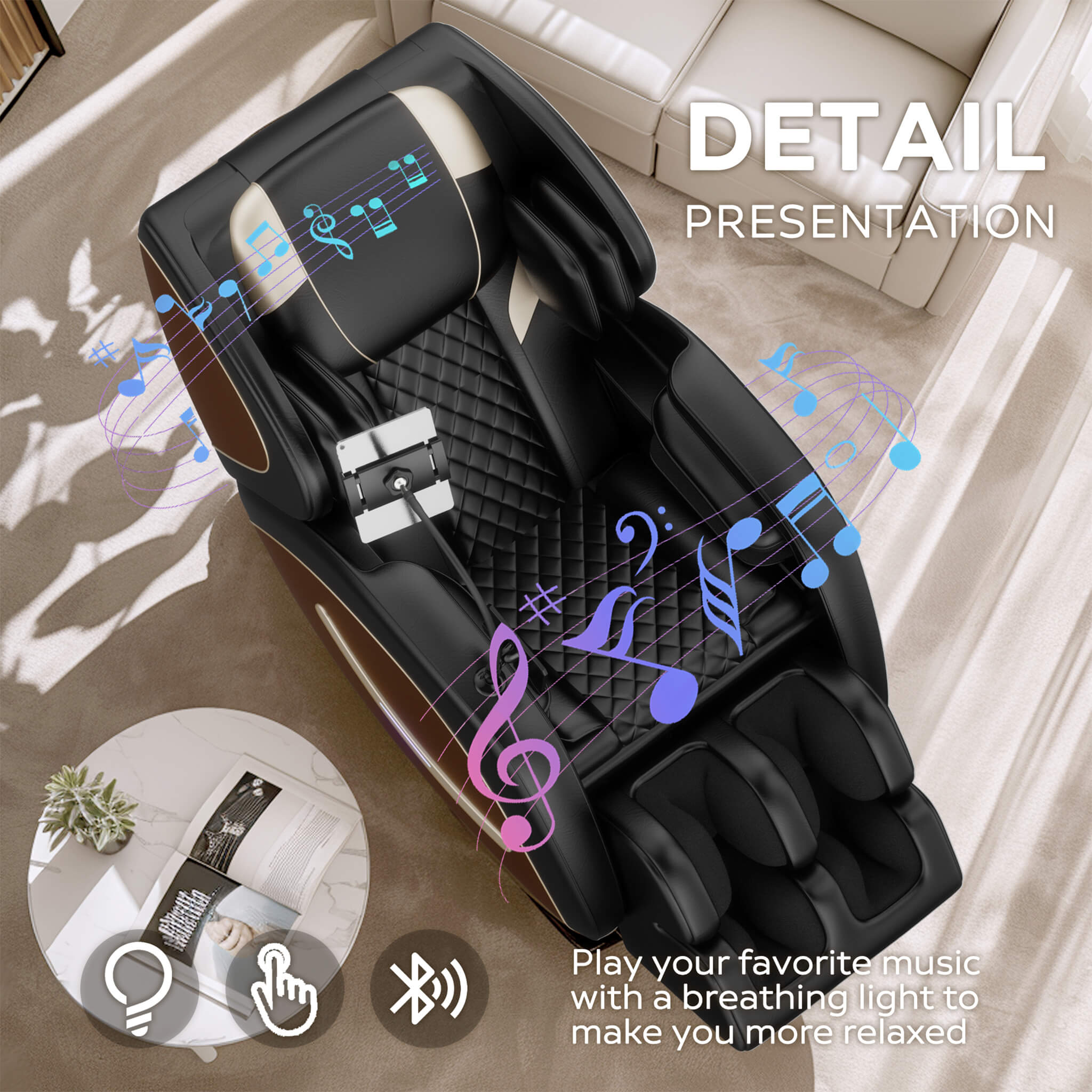 Airvana Sovereign Zero Gravity Massage Chair With Six Massage Rollers (SAK32089)