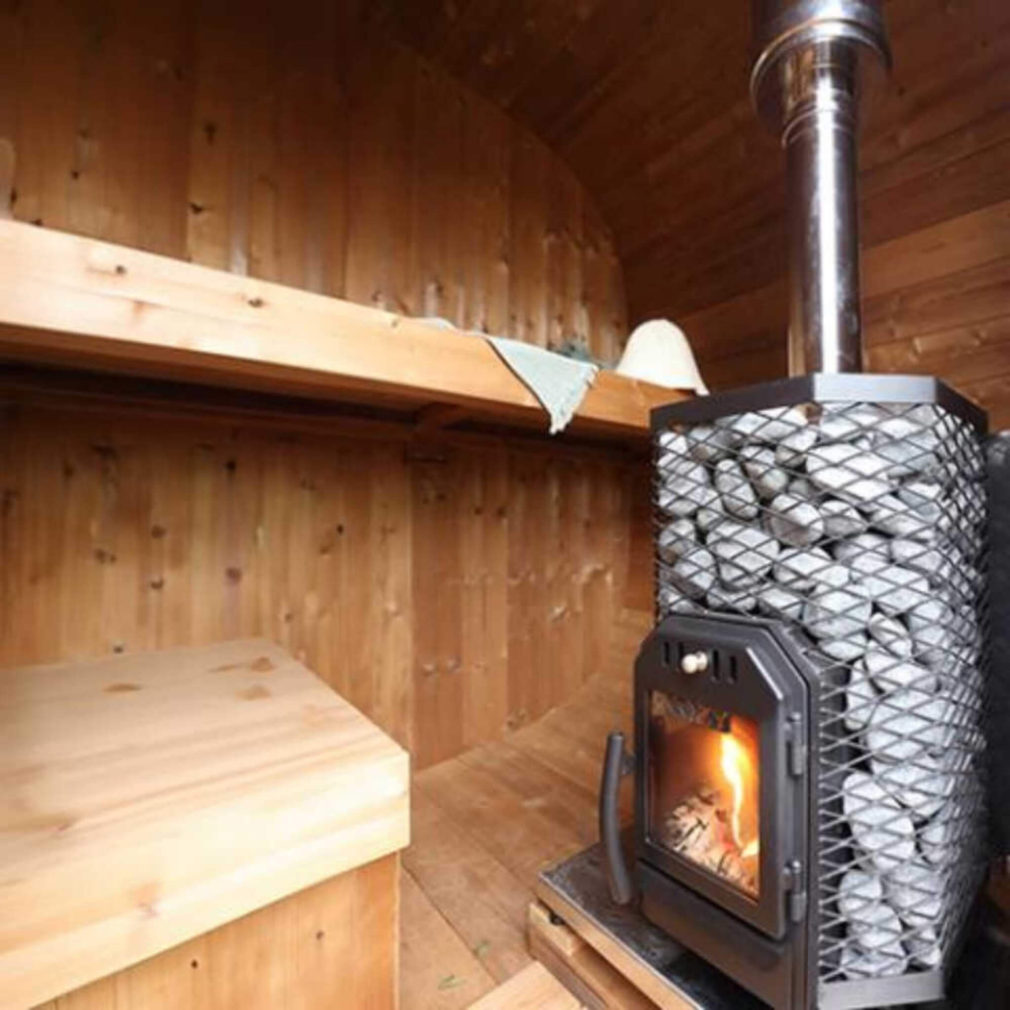 Cozy Heat Wood-Burning Floor Mount Sauna Stove With Chimney Kit And Sauna Stones [COZY] (SAK57382)