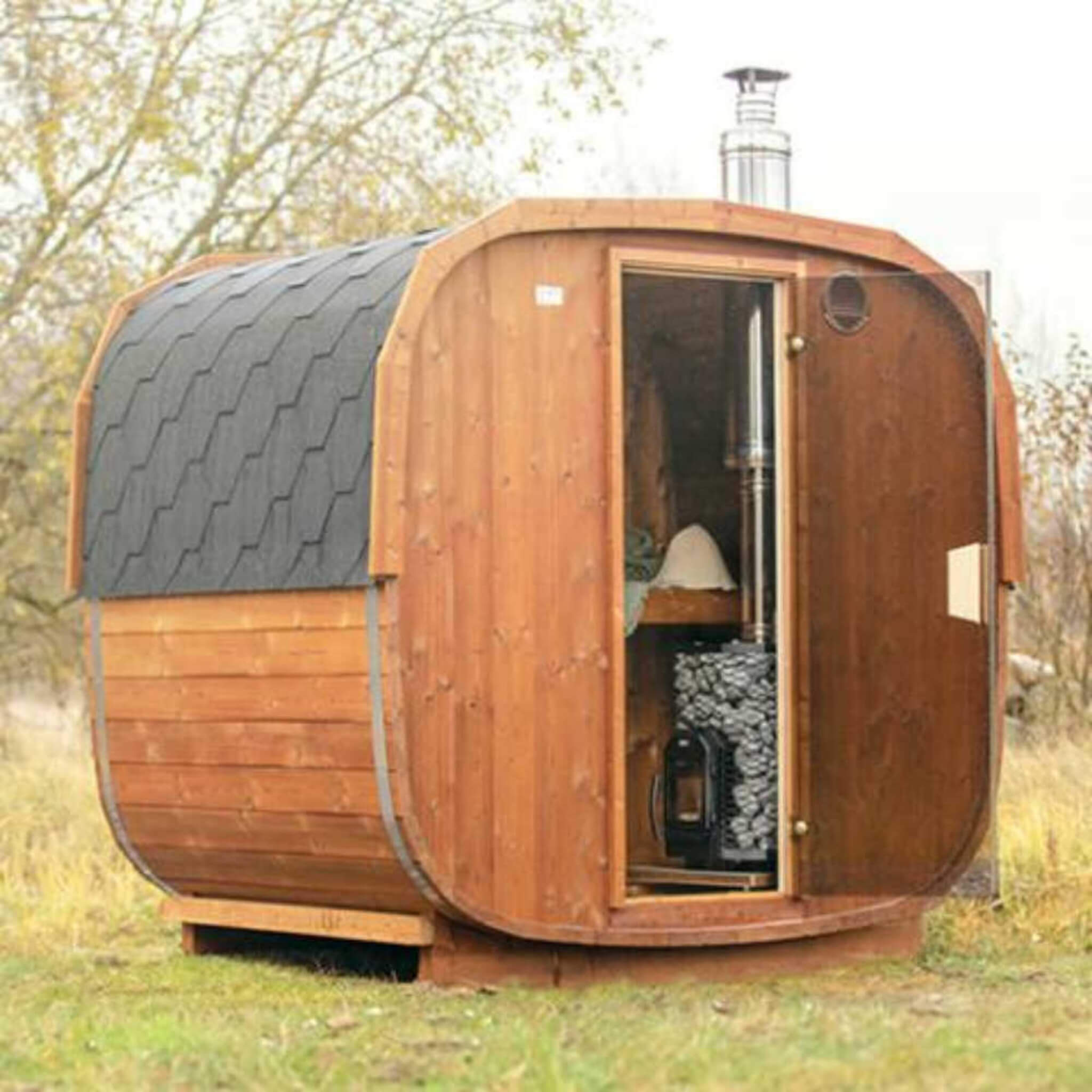 Cozy Heat Wood-Burning Floor Mount Sauna Stove With Chimney Kit And Sauna Stones [COZY] (SAK57382)