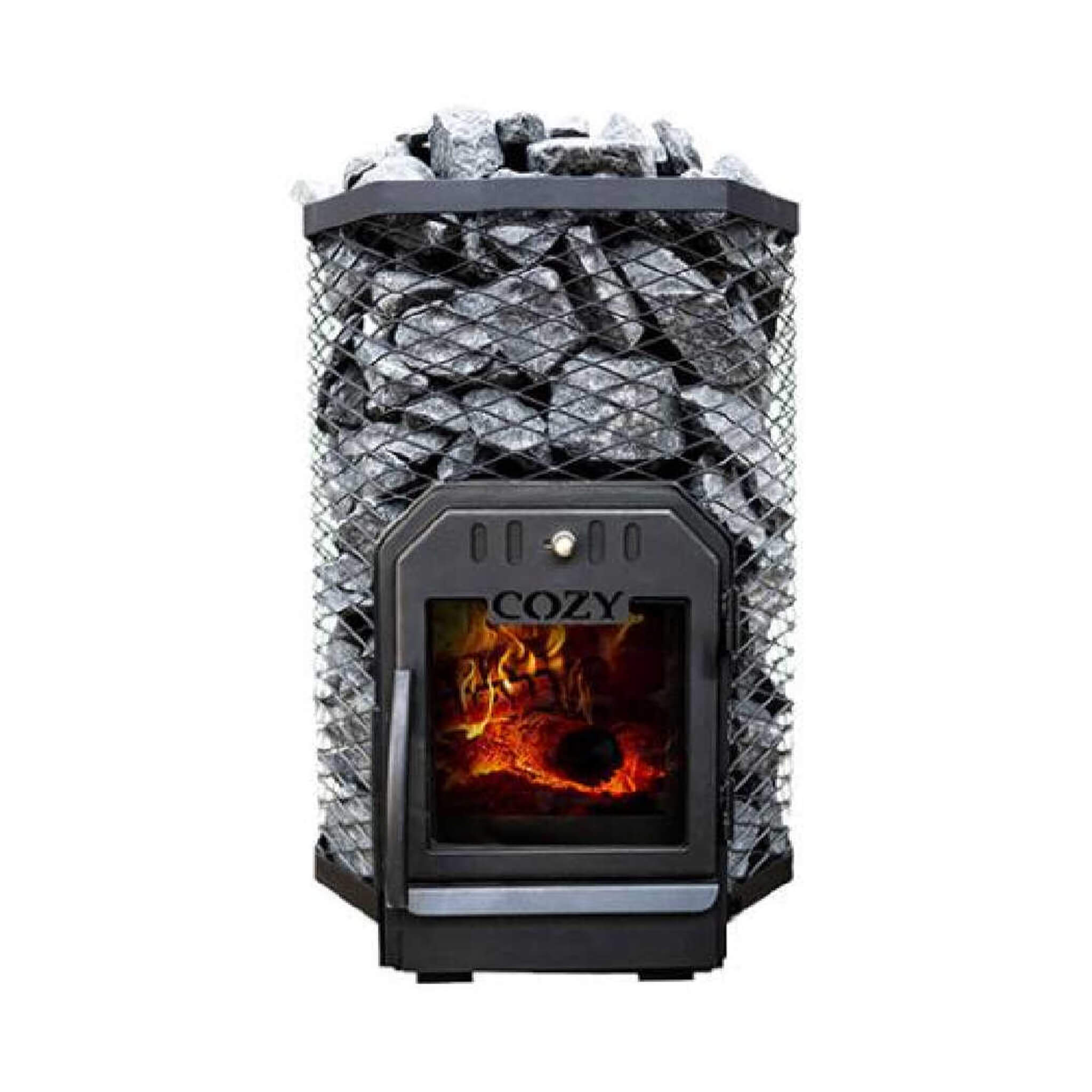 Cozy Heat Wood-Burning Floor Mount Sauna Stove With Chimney Kit And Sauna Stones [COZY] (SAK57382)