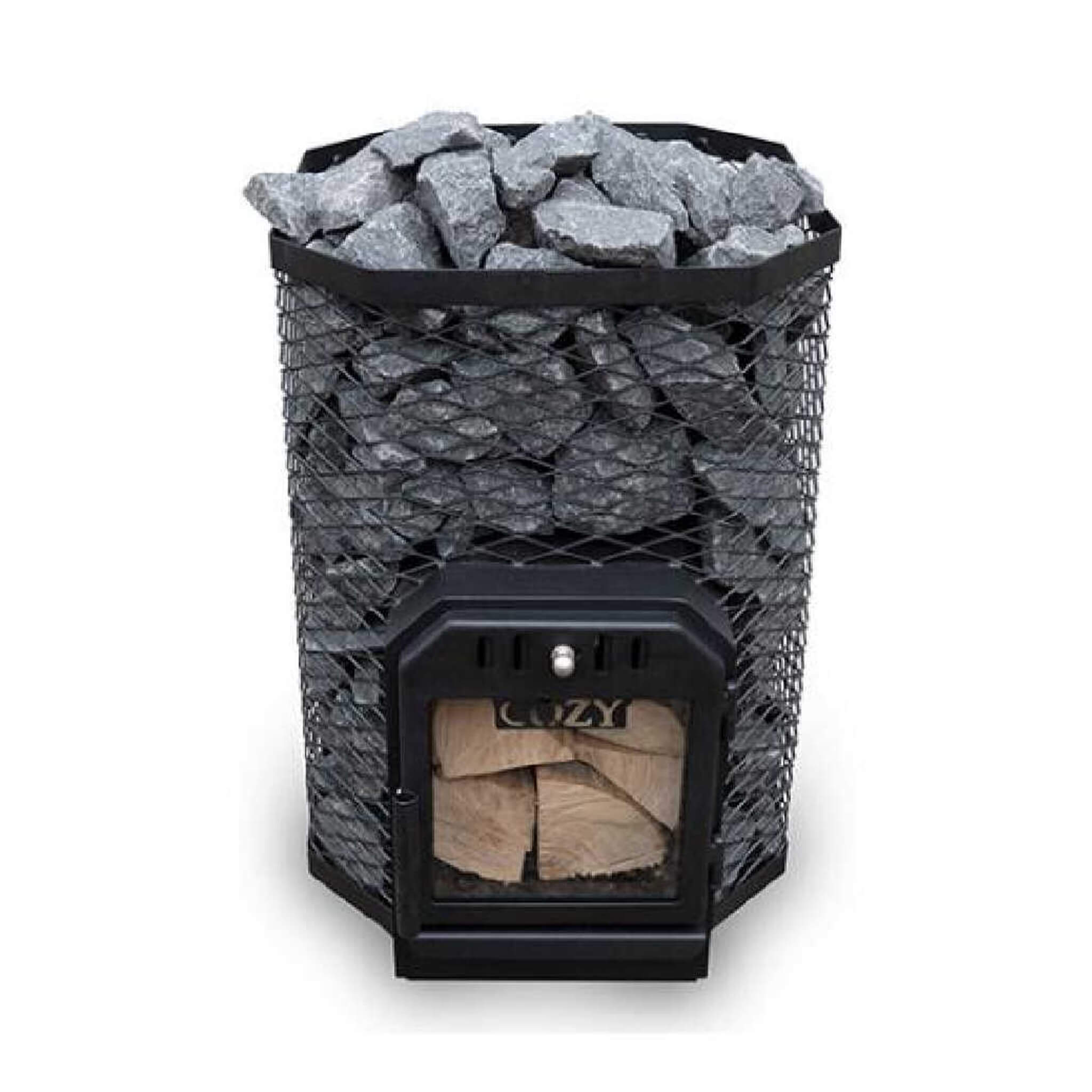 Cozy Heat Wood-Burning Floor Mount Sauna Stove With Chimney Kit And Sauna Stones [COZY] (SAK57382)