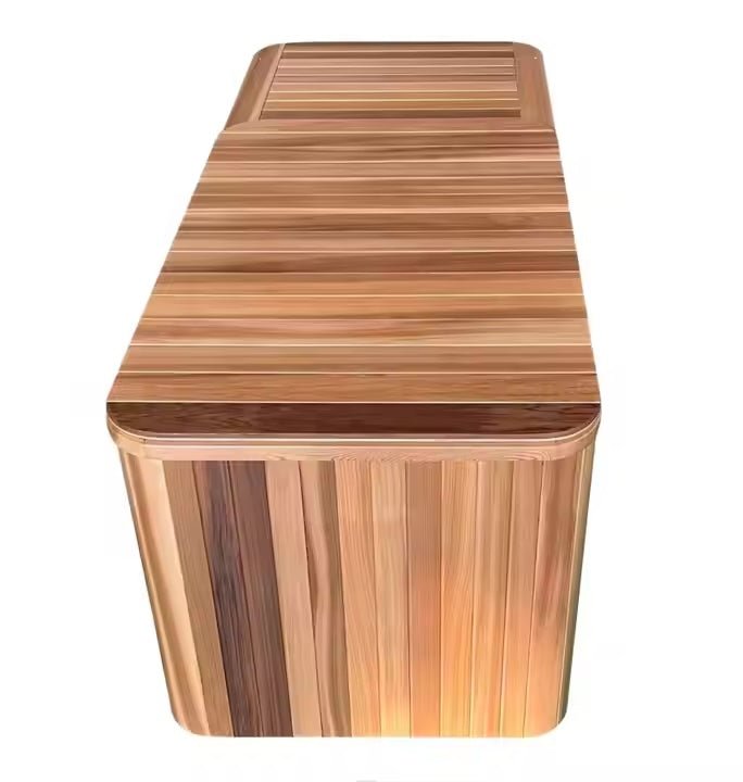 Wood/Stainless Steel Plunge Pool With Integrated Chiller/Heater