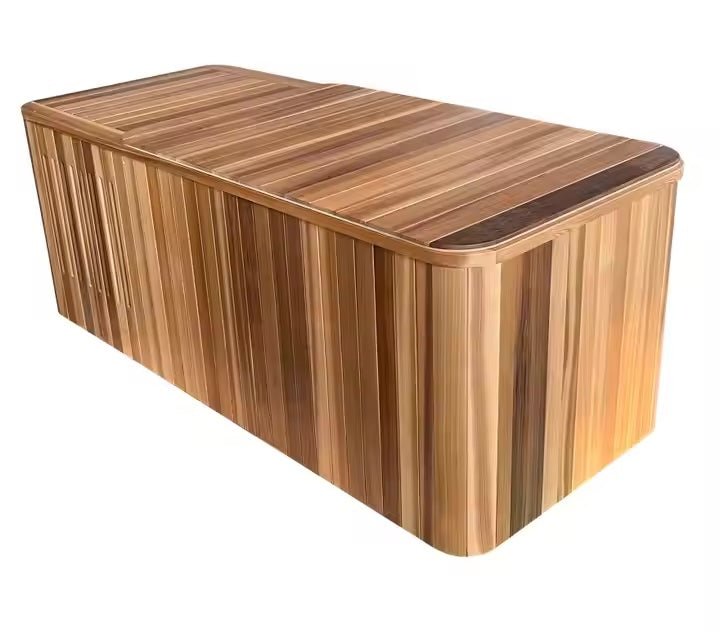 Wood/Stainless Steel Plunge Pool With Integrated Chiller/Heater